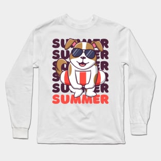 Beach summertime swimming pool time sun bathing fun chill summer vacation Long Sleeve T-Shirt